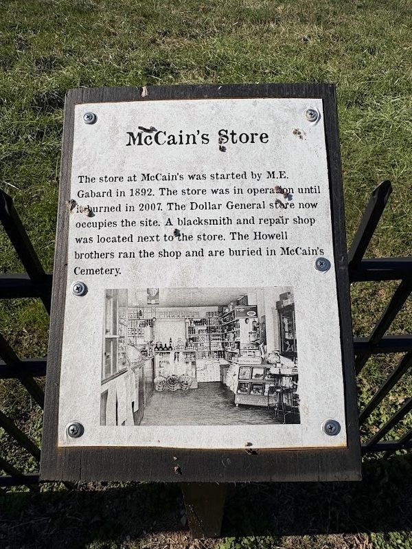 McCain's Store marker image. Click for full size.
