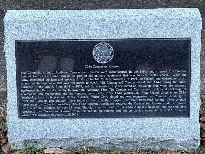 CMA Cannon and Caisson marker image. Click for full size.
