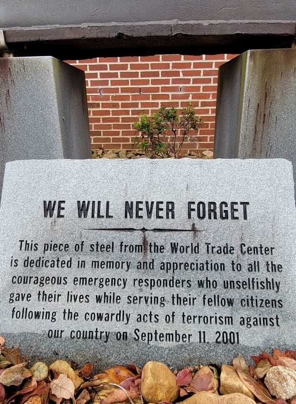 We Will Never Forget Marker image. Click for full size.