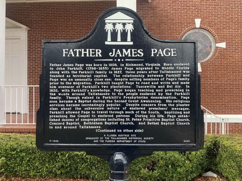 Father James Page Marker Side 1 image. Click for full size.