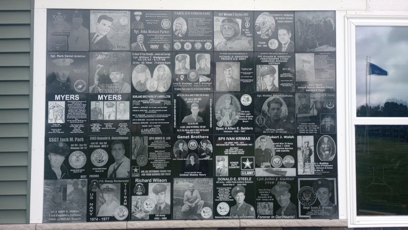 Ohio Veterans' Memorial Park Building Memorial Wall Portion 1 image. Click for full size.