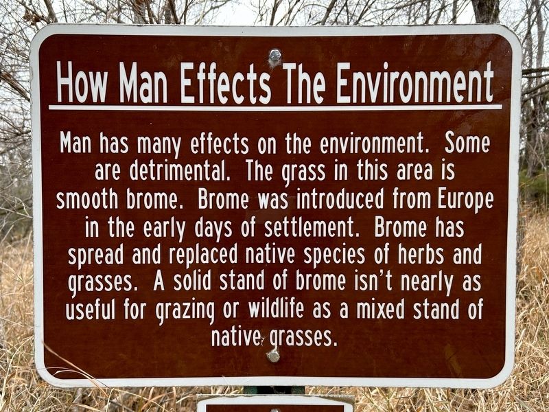 How Man Effects The Environment Marker image. Click for full size.