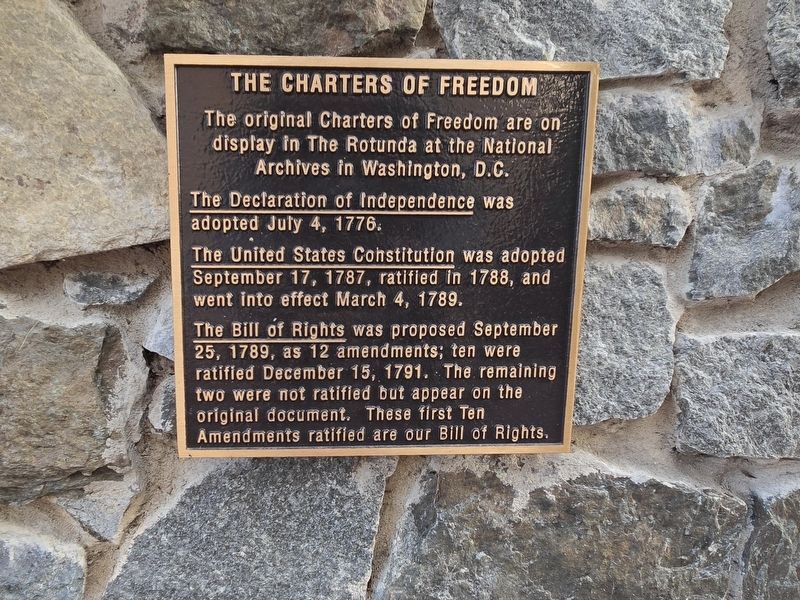 The Charters of Freedom Marker image. Click for full size.