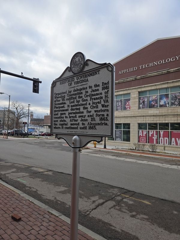 Restored Government of Virginia Marker at 16th & Market Streets image. Click for full size.