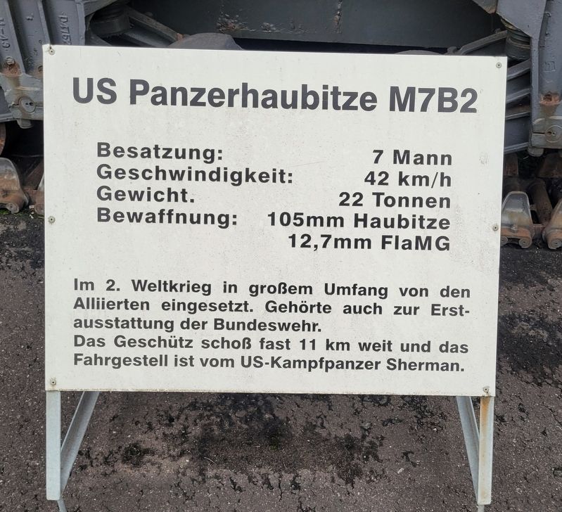 US Panzerhaubitze M7B2 / US Self-Propelled Howitzer M7B2 Marker. Click for full size. US Panzerhaubitze M7B2 / US Self-Propelled Howitzer M7B2 Marker image. Click for full size.
