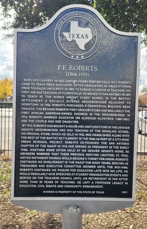 P.F. Roberts Marker image. Click for full size.