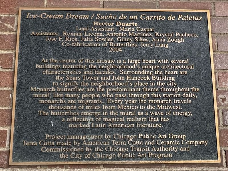Ice Cream Dream / Sue�o de un Carrito de Paletas Marker, Plaque One image. Click for full size.