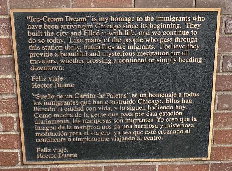 Ice Cream Dream / Sue�o de un Carrito de Paletas Marker, Plaque Two image. Click for full size.