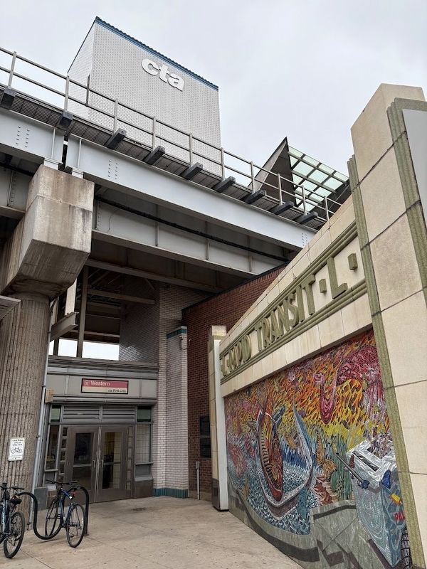 "Ice Cream Dream" next to the Western station for the CTA Pink Line image. Click for full size.