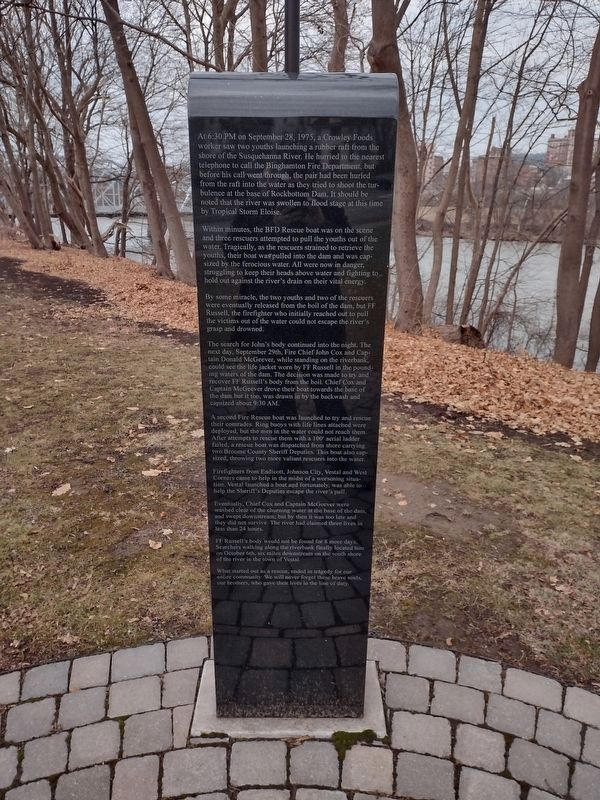 Susquehanna River Tragedy Marker. Click for full size. Susquehanna River Tragedy Marker image. Click for full size.