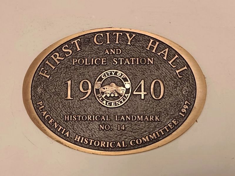 First City Hall and Police Station Marker image. Click for full size.