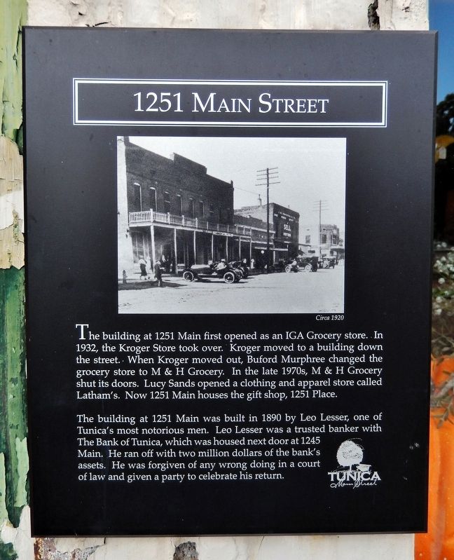 1251 Main Street Marker. Click for full size. 1251 Main Street Marker image. Click for full size.
