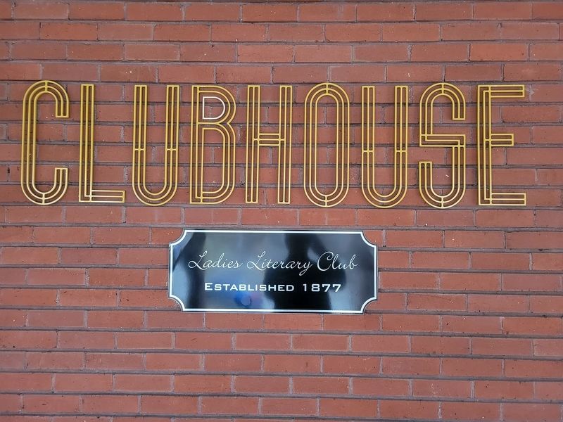 Ladies Literary Club Building Marker image. Click for full size.