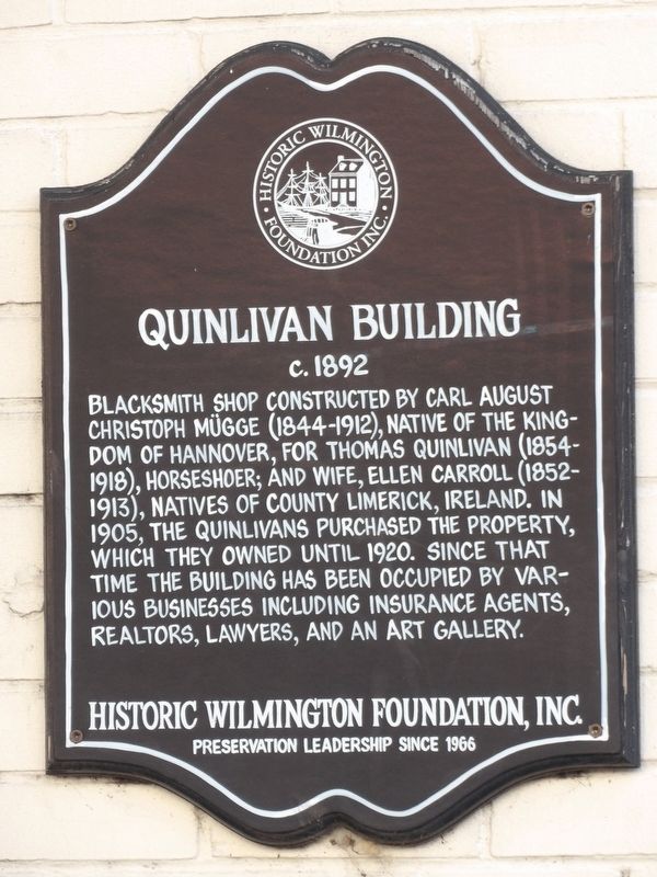 Quinlivan Building Marker. Click for full size. Quinlivan Building Marker image. Click for full size.