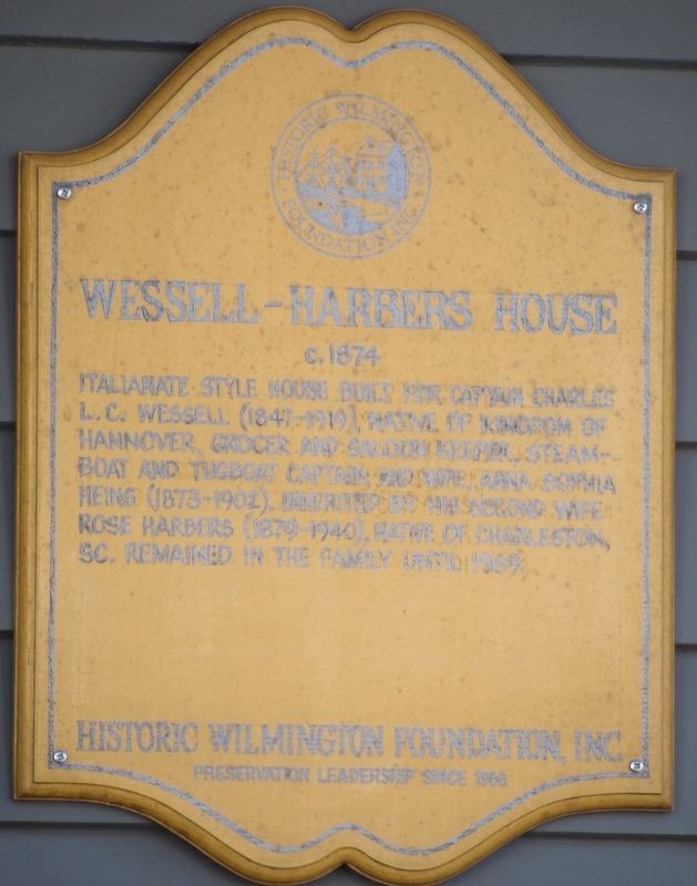 Wessell-Harbers House Marker image. Click for full size.