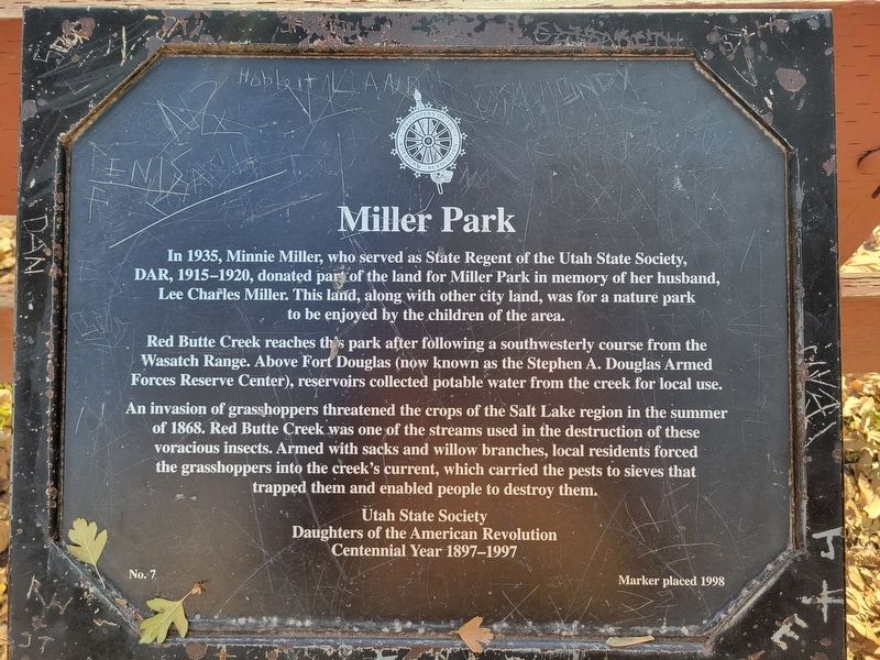 Miller Park Marker. Click for full size. Miller Park Marker image. Click for full size.