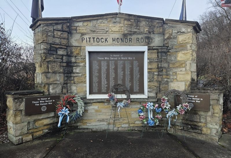 Pittock Honor Roll Marker. Click for full size. Pittock Honor Roll Marker image. Click for full size.