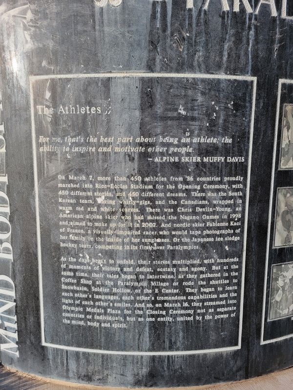 Salt Lake 2002 Paralympics Marker, Side One image. Click for full size.
