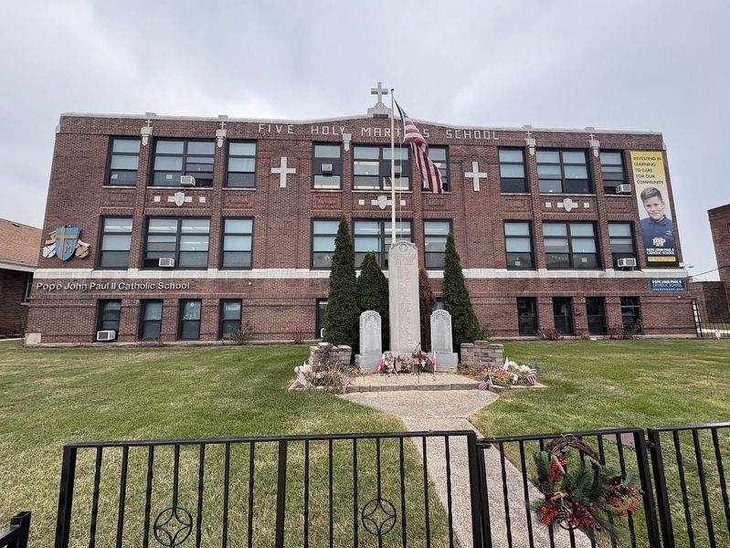 Five Holy Martyrs Parish Veterans Memorial image. Click for full size.