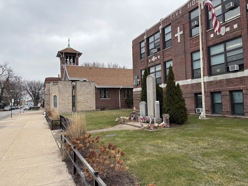 Five Holy Martyrs Parish Veterans Memorial image. Click for full size.