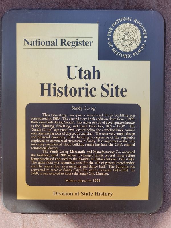 Sandy Co-op Marker image. Click for full size.
