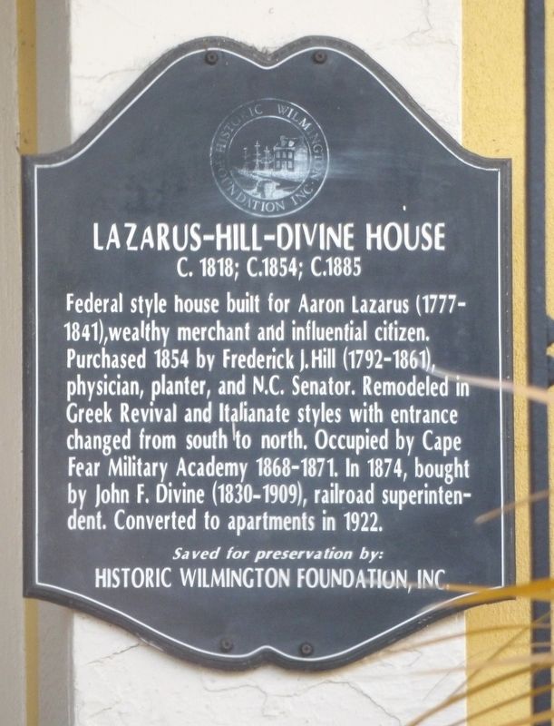 Lazarus-Hill-Divine House Marker image. Click for full size.