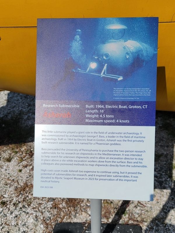 Research Submersible Asherah Marker image. Click for full size.