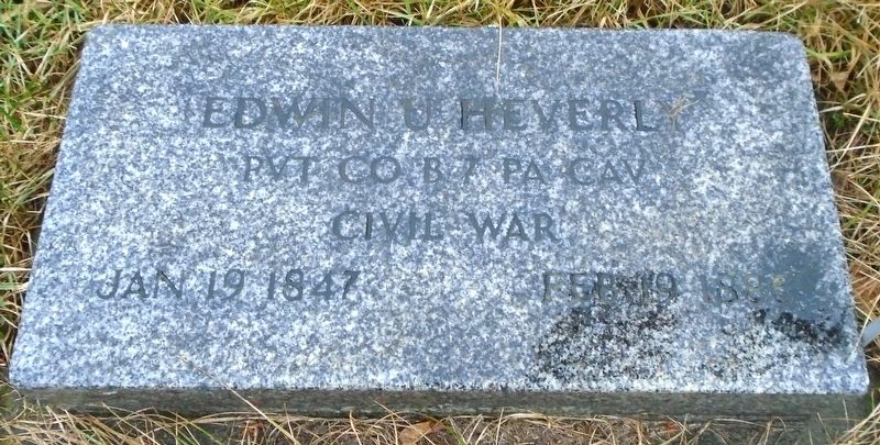 Edwin U. Heverly, Civil War, Private Marker image. Click for full size.