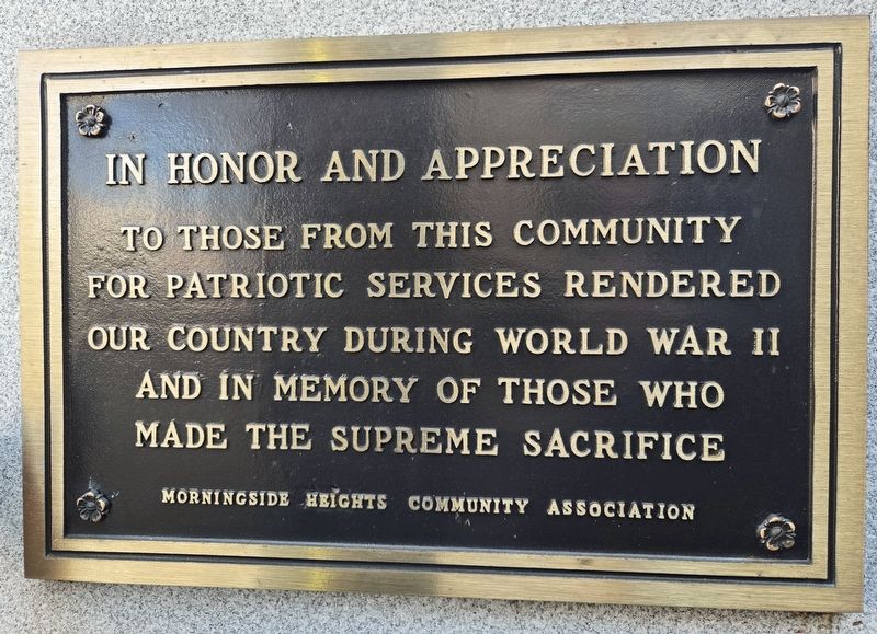 Morningside Veterans Memorial image. Click for full size.