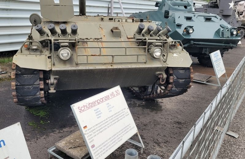 The front view of the HS 30 Infantry Fighting Vehicle and Marker. Click for full size. The front view of the HS 30 Infantry Fighting Vehicle and Marker image. Click for full size.