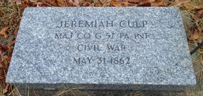 Jeremiah Culp, Civil War, Major Marker. Click for full size. Jeremiah Culp, Civil War, Major Marker image. Click for full size.