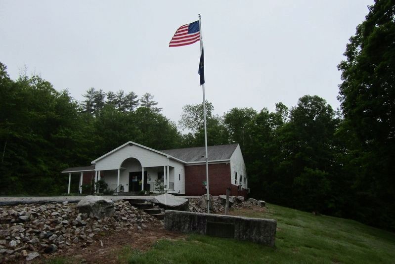Site of Potter Academy Marker<br> and Sebago Town Office image. Click for full size.