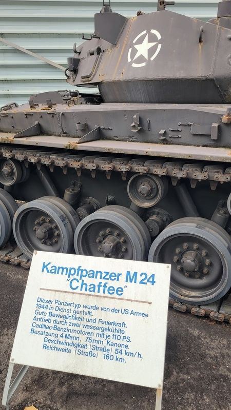 Kampfpanzer M24 "Chaffee" / M24 "Chaffee" Battle Tank Marker. Click for full size. Kampfpanzer M24 "Chaffee" / M24 "Chaffee" Battle Tank Marker image. Click for full size.