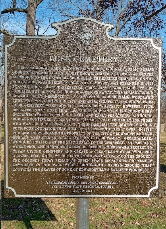 Lusk Cemetery Marker. Click for full size. Lusk Cemetery Marker image. Click for full size.