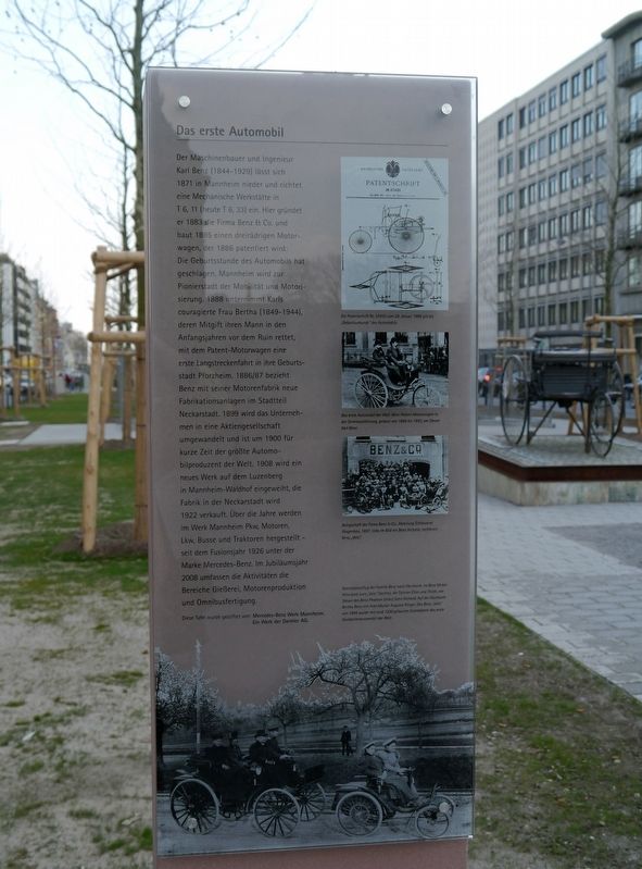 The First Automobile / Das Erste Automobil Marker image. Click for full size.
