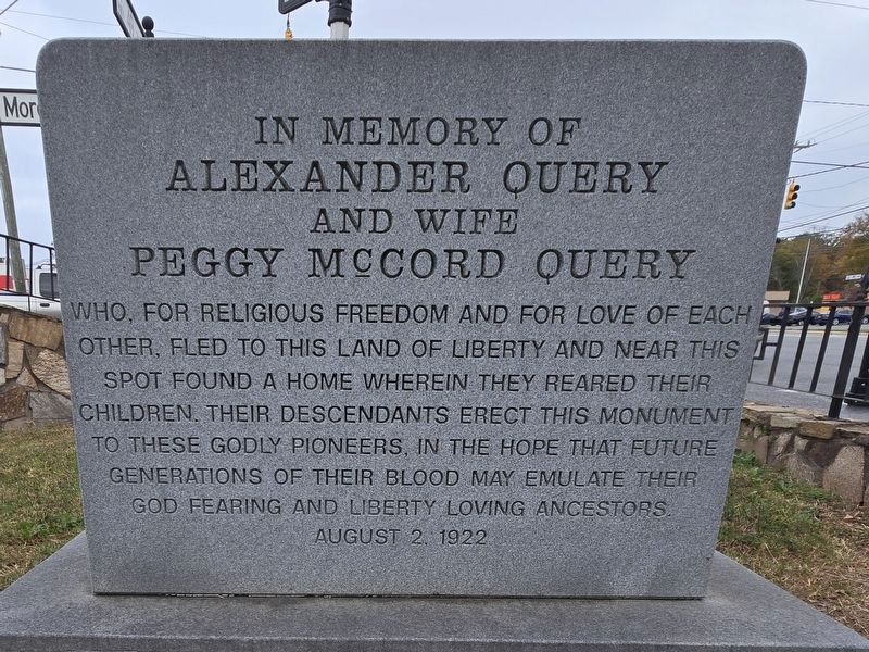 In Memory of Alexander Query and Peggy McCord Query Marker. Click for full size. In Memory of Alexander Query and Peggy McCord Query Marker image. Click for full size.