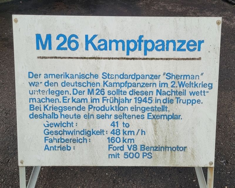 M26 Kampfpanzer / M26 Battle Tank Marker. Click for full size. M26 Kampfpanzer / M26 Battle Tank Marker image. Click for full size.