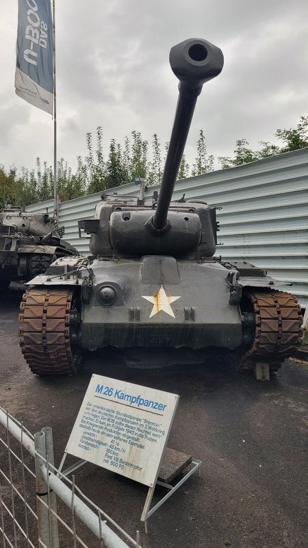 The front view of the M26 Battle Tank and Marker. Click for full size. The front view of the M26 Battle Tank and Marker image. Click for full size.