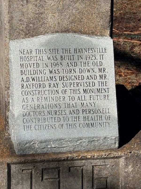 Haynesville Hospital Marker image. Click for full size.