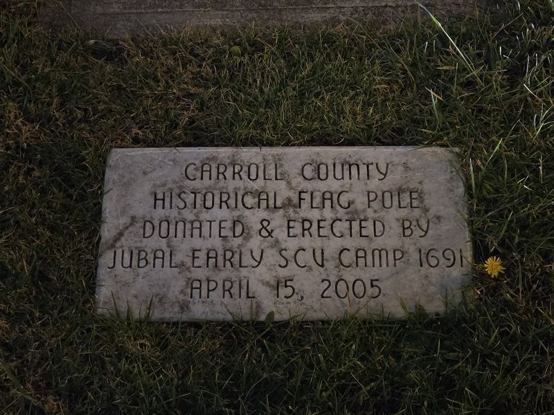 Carroll County Historical Flagpole Marker image. Click for full size.