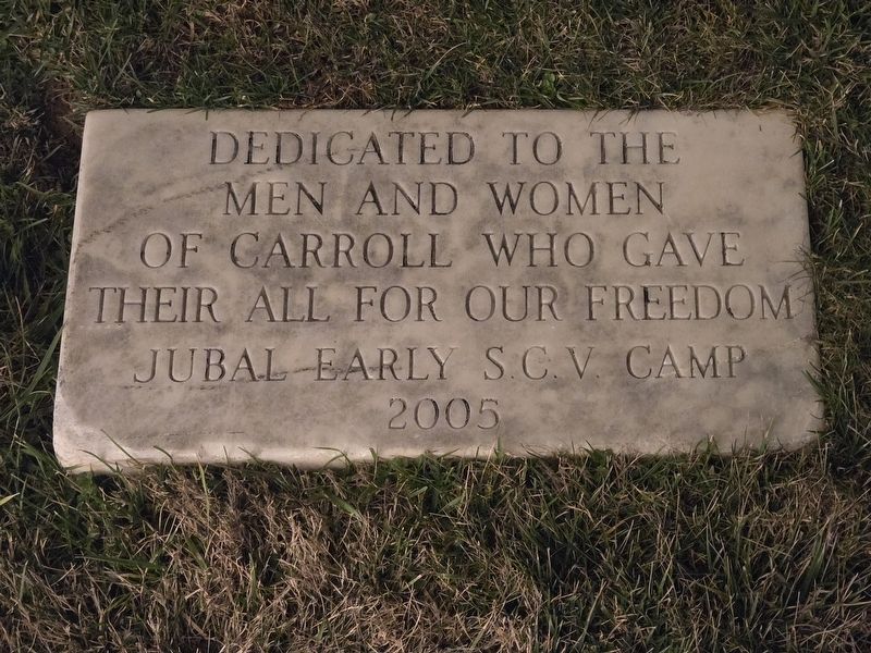 Dedicated to the Men and Women of Carroll Marker image. Click for full size.