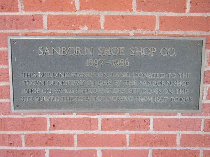 Sanborn Shoe Shop Co. Marker. Click for full size. Sanborn Shoe Shop Co. Marker image. Click for full size.