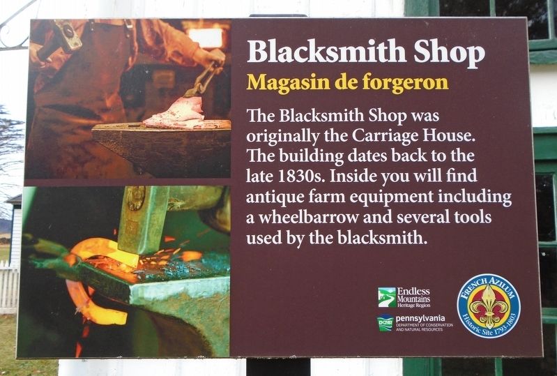 Blacksmith Shop Marker image. Click for full size.