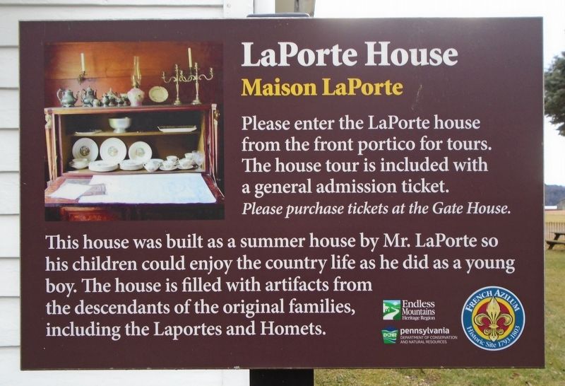 LaPorte House Marker image. Click for full size.