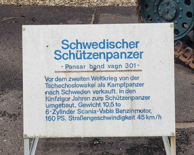 Schwedischer Schützenpanzer / Swedish Armored Personnel Carrier Marker. Click for full size. Schwedischer Schützenpanzer / Swedish Armored Personnel Carrier Marker image. Click for full size.