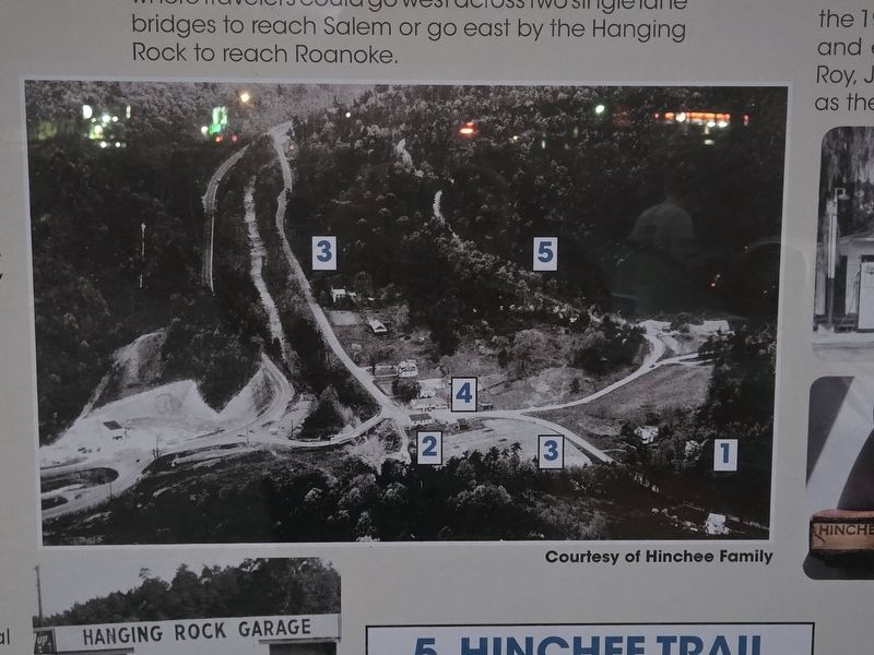 Hanging Rock area map. Numbers on map correlate with those on the marker. image. Click for full size.