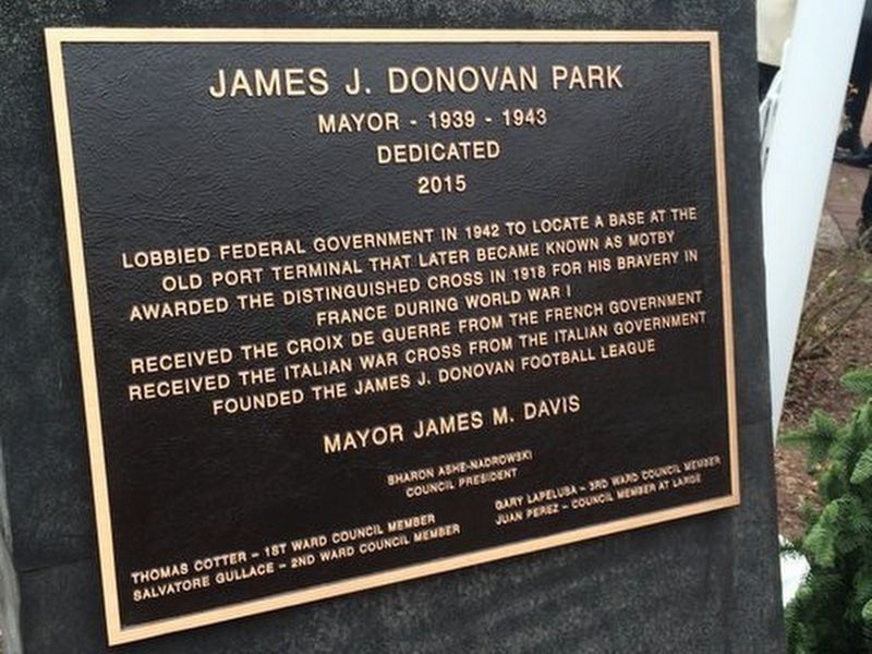 James J. Donovan Park Marker image. Click for full size.