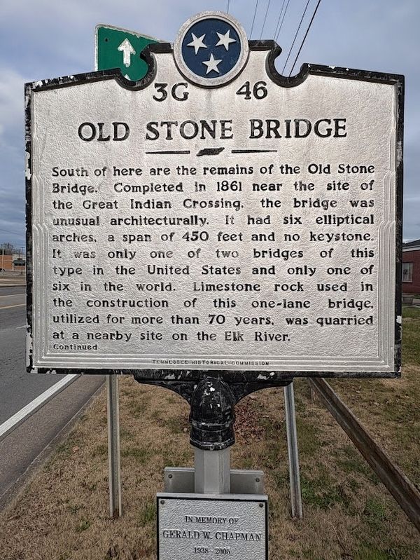 Old Stone Bridge marker. Click for full size. Old Stone Bridge marker image. Click for full size.