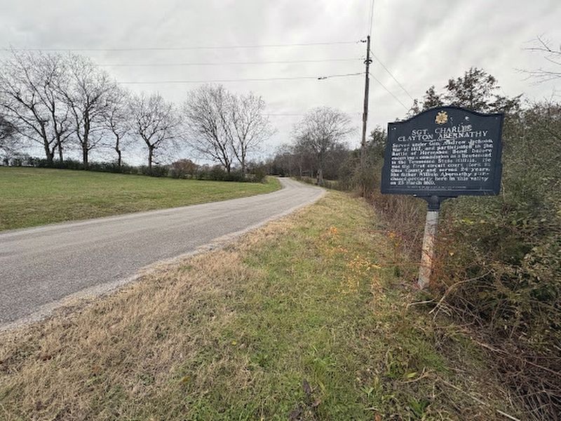 Sgt. Charles Clayton Abernathy marker image. Click for full size.