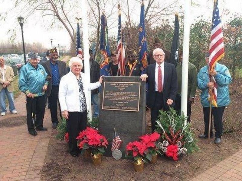 James J. Donovan Park marker dedication image. Click for more information.